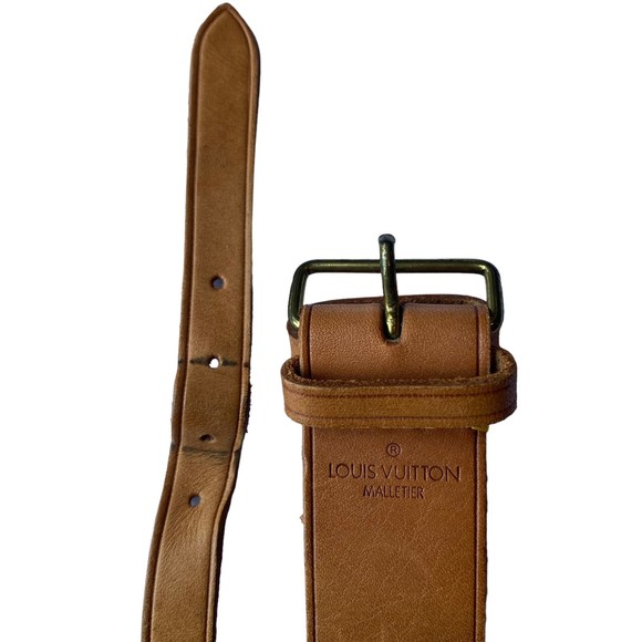 Louis Vuitton Authentic Leather Luggage Tag and Belt Set - Picture 4 of 8